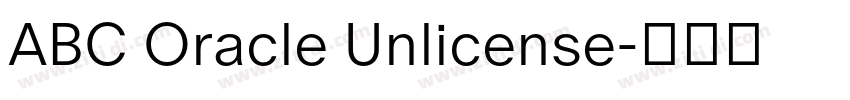 ABC Oracle Unlicense字体转换